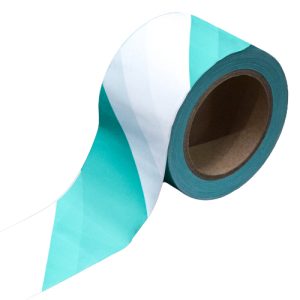 Barrier Tape 75mm x 100m Green/White