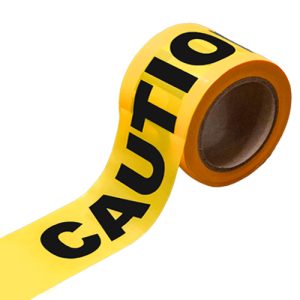Barrier Tape 75mm x 100m Yellow/Black - Caution