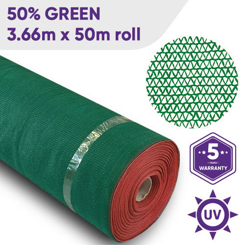 Shade Cloth 50 3.66mx50m Green Site HQ