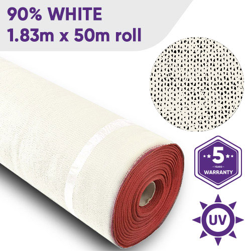 Shade Cloth 90 1.83mx50m White Site HQ