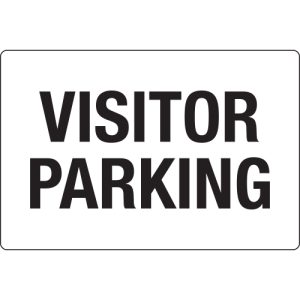 Safety Sign 450x300mm - Visitor Parking