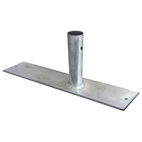 Crowd Control Barrier Metal Feet - Galvanized