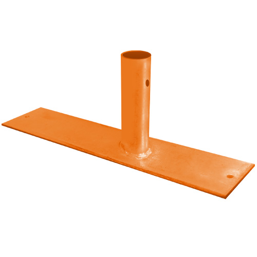 Crowd Control Barrier Metal Feet - Orange