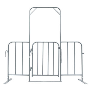 Crowd Control Barrier Gate Galvanized - Including Gate Spring and 2 feet
