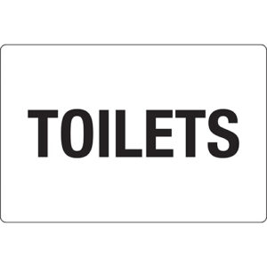 Safety Sign 450x300mm - Toilets