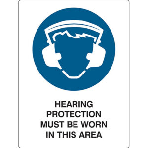 Safety Sign 600x450mm - Hearing Protection