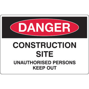 Safety Sign 450x300mm - Construction Site