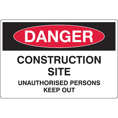 Safety Sign 450x300mm - Construction Site