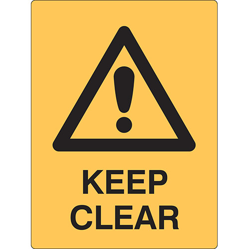 Safety Sign 600x450mm - Keep Clear