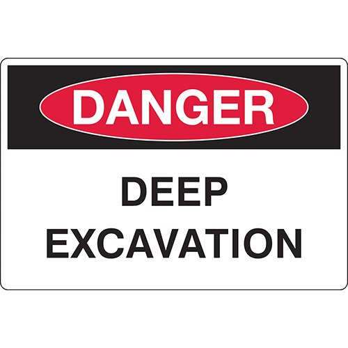 Safety Sign 450x300mm - Deep Excavation