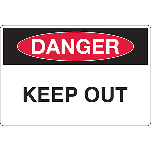Safety Sign 450x300mm - Keep Out