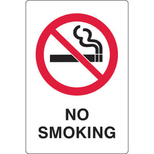 Safety Sign 450x300mm - No Smoking