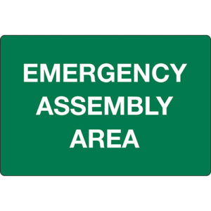 Safety Sign 450x300mm - Emergency Assembly Area