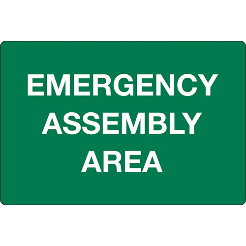 Safety Sign 450x300mm - Emergency Assembly Area