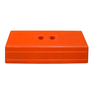 Temp Fence Feet - Orange 25mm Hole/81mm Pitch Empty - 1300TF Transverse