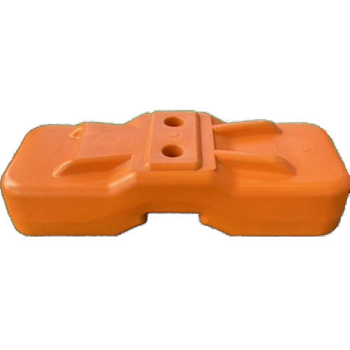 Temp Fence Feet - 25mm Hole/100mm Pitch 25kg Blown Moulded - Unbranded Lateral