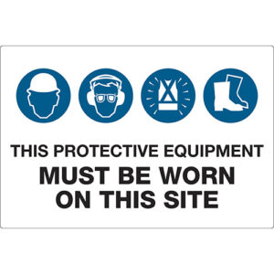 Safety Sign 900x600mm - Protective Equipment